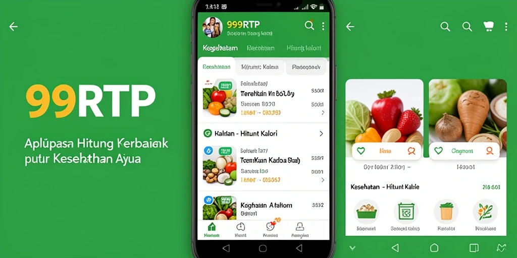 Tampilan antarmuka aplikasi 99RTP dengan fitur Hitung Kalori yang modern.