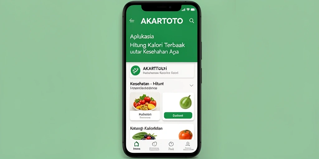 Antarmuka AKARTOTO yang menarik untuk menghitung kalori.