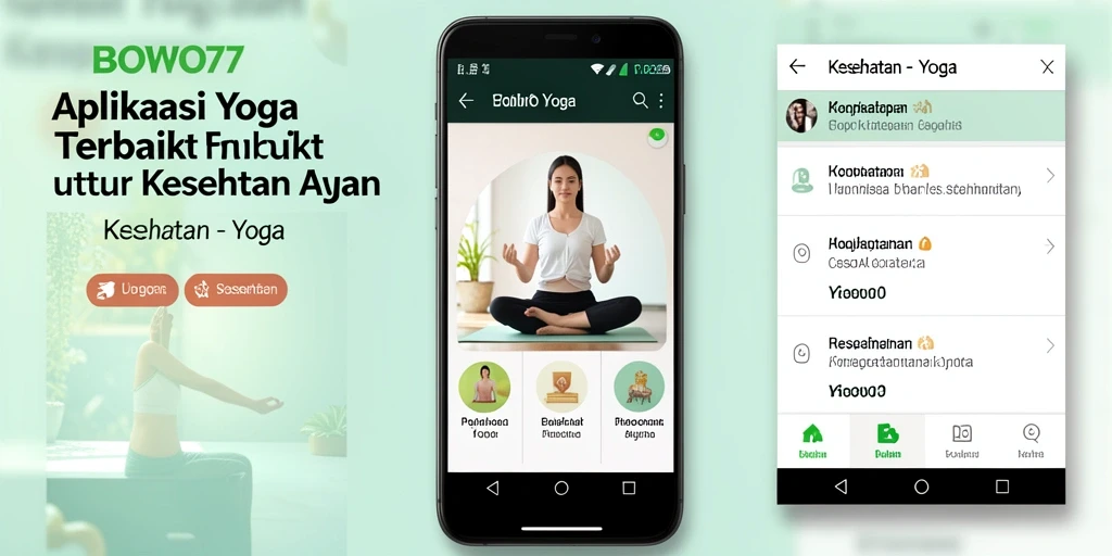Antarmuka BOWO77 menampilkan tampilan kelas yoga yang interaktif dan bermanfaat.
