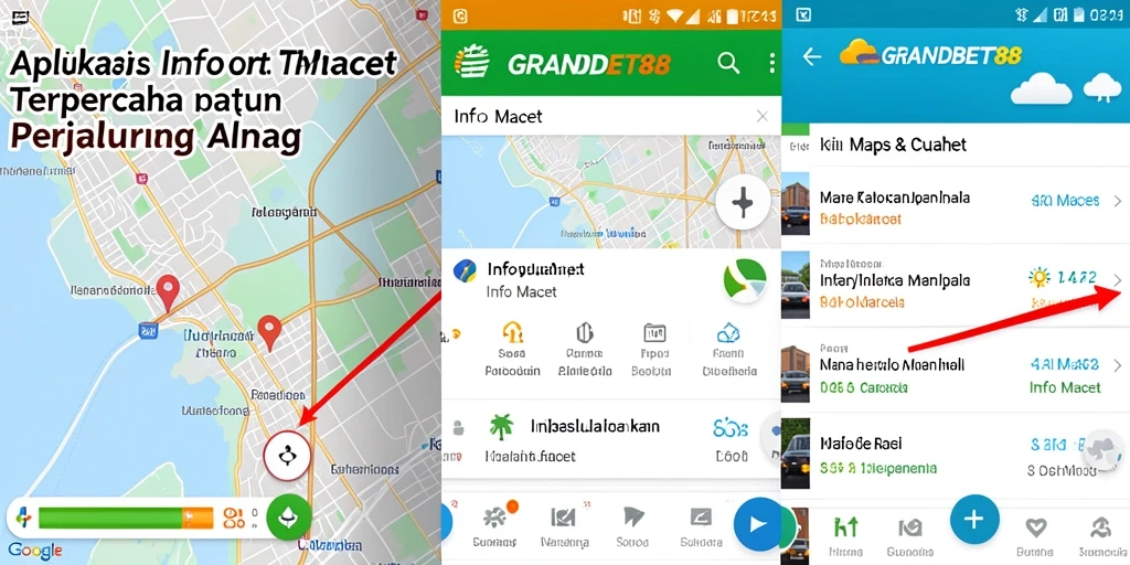 Tampilan antarmuka GRANDBET88 dengan fitur Info Macet yang interaktif.