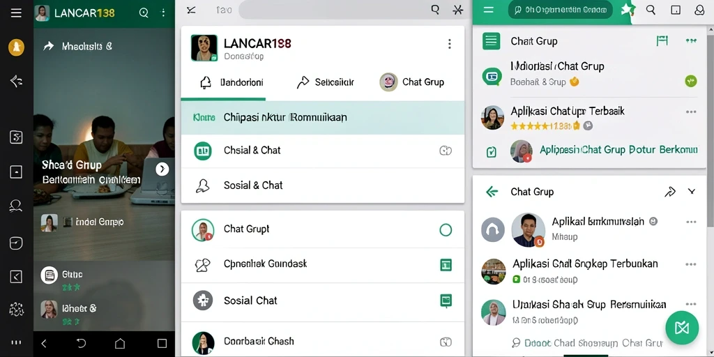 Antarmuka LANCAR138 yang sederhana untuk chatting grup.