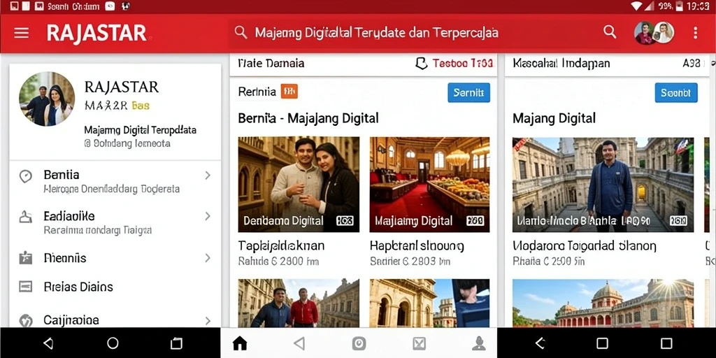 Tampilan antarmuka RAJASTAR yang bersih dan informatif.