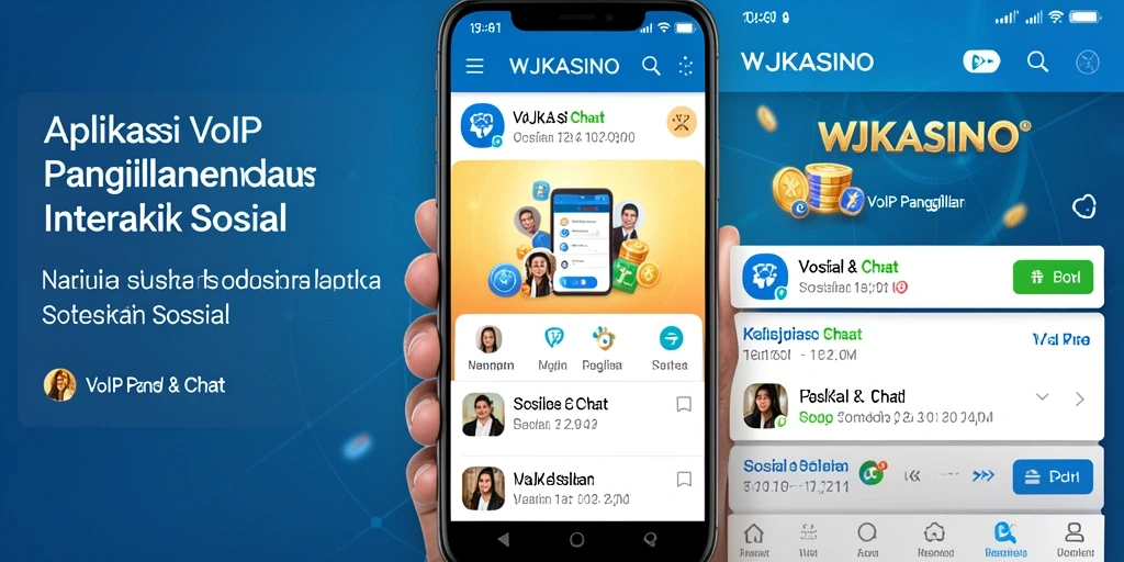 Antarmuka aplikasi WJKASINO dengan fitur VoIP Panggilan yang intuitif.